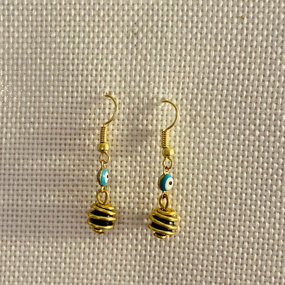 Evil eye earrings